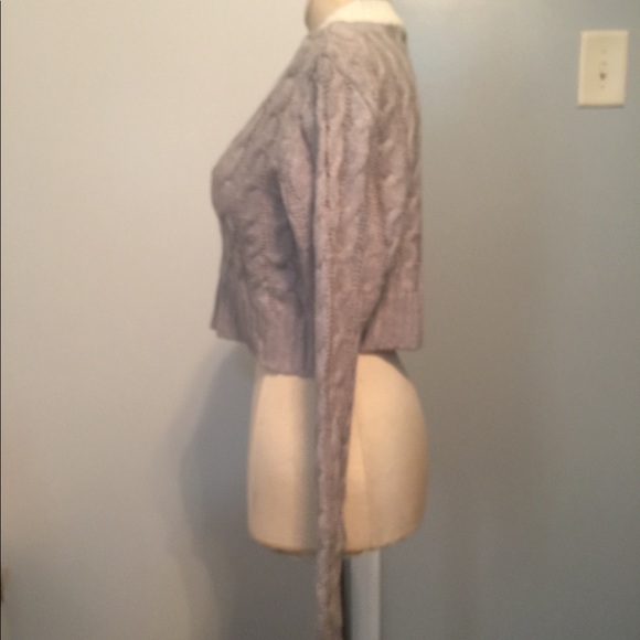 Boohoo V- neck plunge crop jumper / Grey - Picture 5 of 6